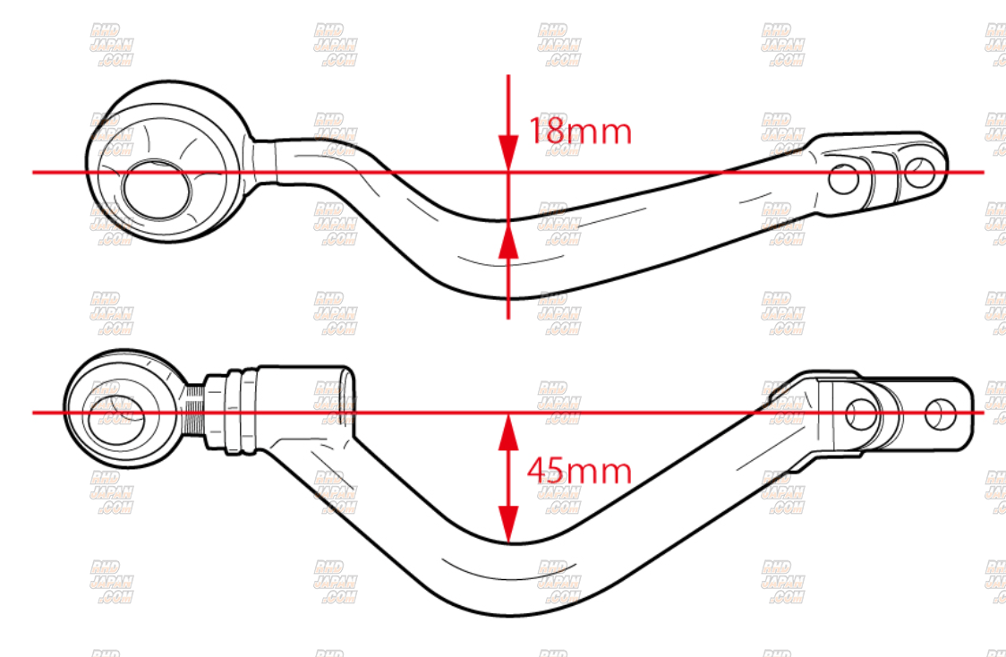D-Max D1 Spec Front Pillow Tension Rod Set - GX90 JZX90